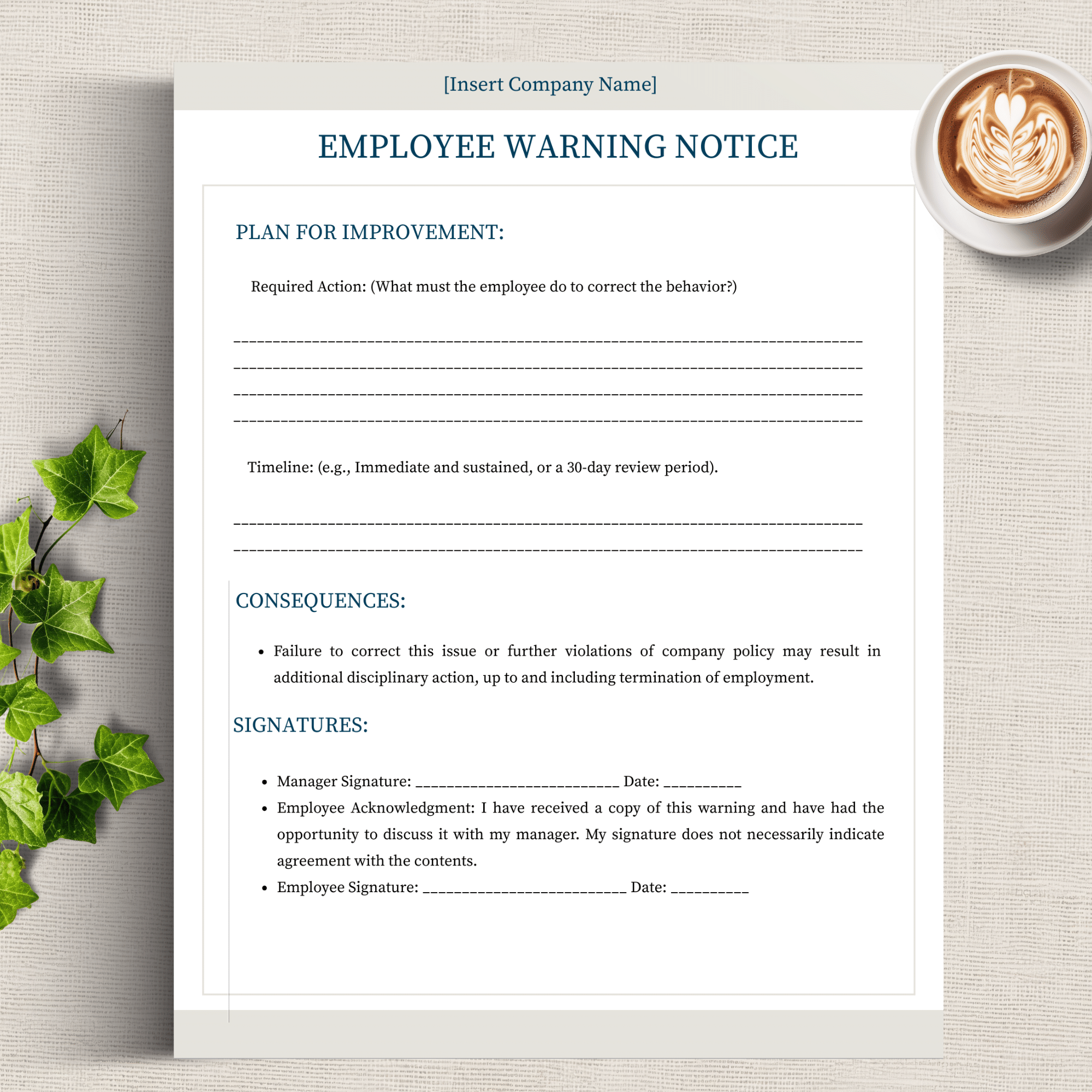 Employee Warning Notice Template - Image 3